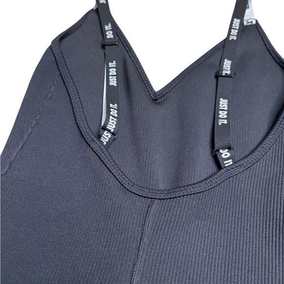 🖤 Nike NSW Ribbed Just Do It Black Jumpsuit Sz S ⚡ Sleek Active Streetwear 🖤 - Picture 5 of 7